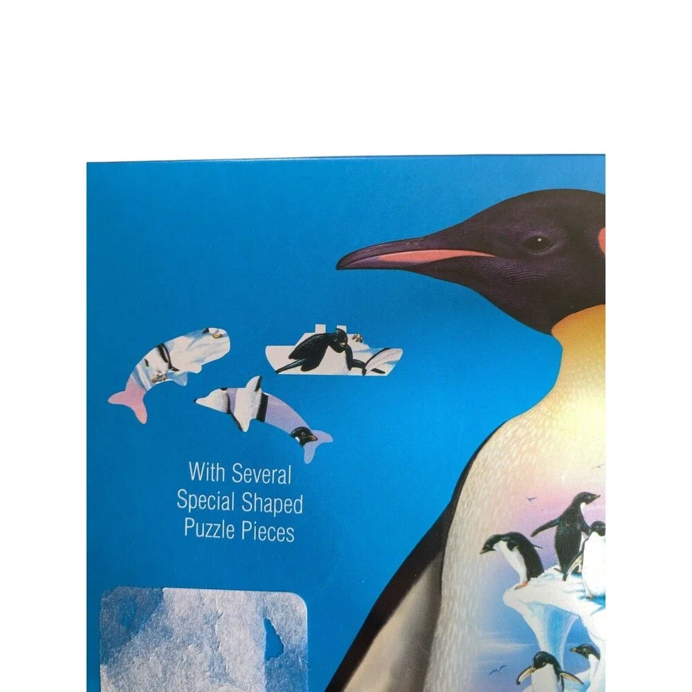 PuzzleMakers Playful Penguins 550 Piece Jigsaw Puzzle Shaped Pieces Sealed